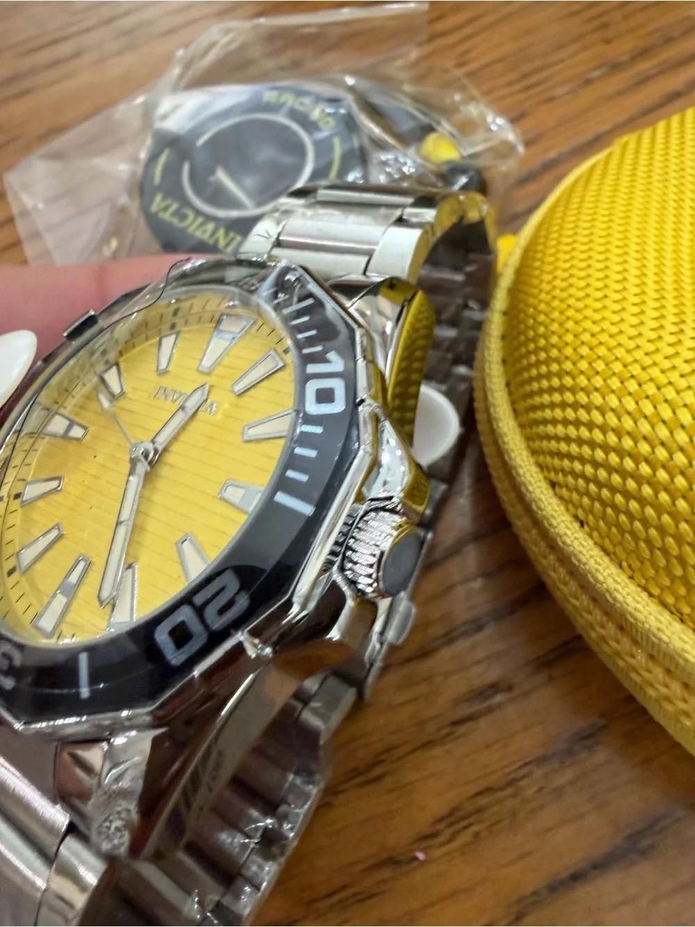Invicta ProDiver Men's Yellow and Black Watch Bundle
